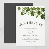 Irish Stylized Shamrock Leafy Foliage  Invitation