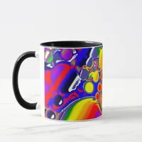Rainbow Blast Abstract Art   Mug