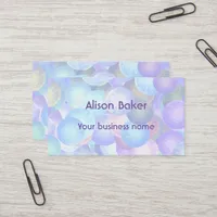 Disco balls in pastel rainbow colors - 3D optics   Business Card