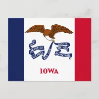 State Flag of Iowa Postcard