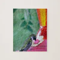 Hummingbird at Feeder Jigsaw Puzzle