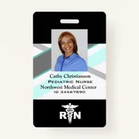 RN Registered Nurse Name Badge Scanner Code
