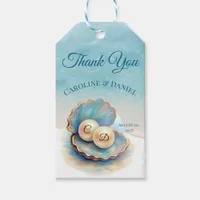 Beach Wedding Pearls Shell Elegant Ocean Theme  Gi Gift Tags