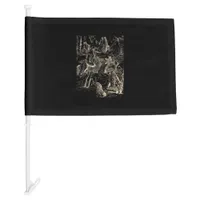 Cottagecore Goblincore Pond Snail Swimming Frog Car Flag