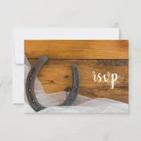 Horseshoe and Veil Western Barn Wedding RSVP