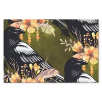 Watercolor Flowers Floral Raven Botanicals Tissue Paper
