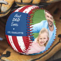 Patriotic DAD Personalized American Flag 2 Photo   Baseball