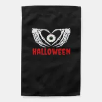 Eye Halloween - Skeleton Hands Heart Garden Flag