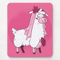 Llama Bride Mouse Pad