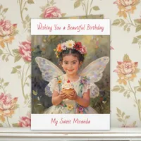 Sweet Fairy Girl | Personalized Birthday Card