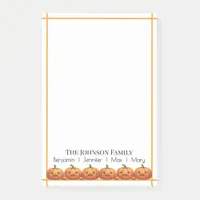 Cute Orange Pumpkins  Fall Post-it Notes