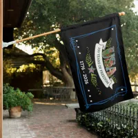 US 250 Years of Freedom Botanical Patriotic House Flag