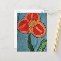 Mixed Media Flower Postcard