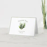 Elegant Lily of the Valley Flower Wedding  Thank You Card