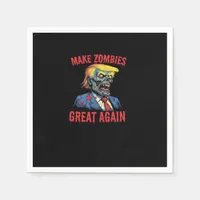Make Zombies Great Again - Halloween Zombie Classi Napkins