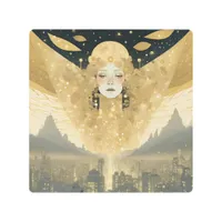 City of Angels Woman in Gold Metal Print