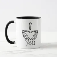 Skeleton Hands Making A Heart  Mug