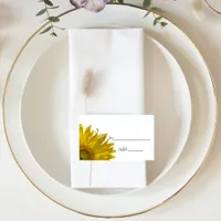 Yellow Sunflower Wedding Place Card