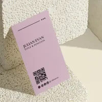 Modern Pink Professional QR code LinkedIn Business Card