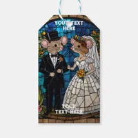 Cute Mouse Wedding Couple  Gift Tags