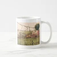 Rural Junkyard, Vechicles Rusting Away in a Field Coffee Mug