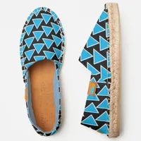 Blue Geometric Triangles Espadrilles