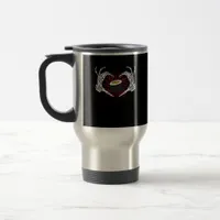 Skeleton Hand Heart Lazy - Halloween Costume Sushi Travel Mug