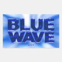 Blue Wave Democractic Rectangular Sticker