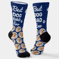 Custom DOG DAD Personalized Fun Pattern Pet Photo Socks