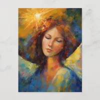 A Colorful Angel Glows Postcard