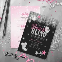 Boots 'n Bling Disco Bachelorette Weekend ID925 Invitation