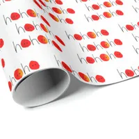 Red & Black Ho Ho Ho Hand-painted Christmas Wrapping Paper