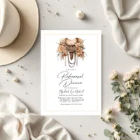 Rustic Western Wedding Rehearsal Dinner Invitation