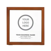 Modern Minimalist Business Logo Black and White  Desk Organizer