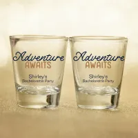 Camping Mountain Adventure Bachelorette Party Shot Glass