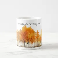 Watercolor Style Autumn Trees Serenity Coffee Mug