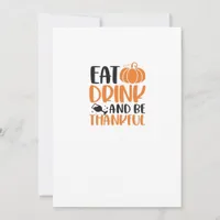 Eat Drink And Be Scary Minimal Clean Holiday Card