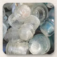 Vintage Glass Insulators Drink Coaster