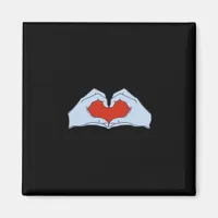 Skeleton Heart Hands Classic Basic Halloween Style Magnet