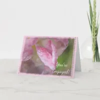 Pink Fancy Tulip Engagement Congratulations Card