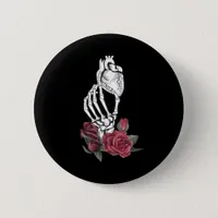 Heart The Skeleton's Hand Classic Button