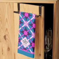 MCM Vibrant Retro Diamond Pattern Tea  Kitchen Towel