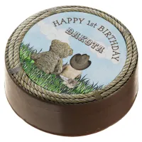 Lil' Cowboy and Teddy Bear Boy's  First Birthday Chocolate Covered Oreo