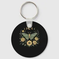Flowers Goblincore Moth And Butterfly Cottagecore  Keychain