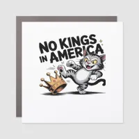 No Kings In America Classic Retro Graphic Car Magnet