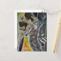 Retro Ballet couple finale collage art Postcard