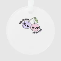 Till Death Do Us Part - Cute Goth Skull Design Cla Ornament