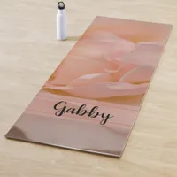 Pale Pink Rose Flower Yoga Mat