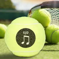 Musical Note Monogrammed Music Lovers Tennis Ball