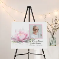 Pink Water Lily Celebration of Life Funeral Foam Board